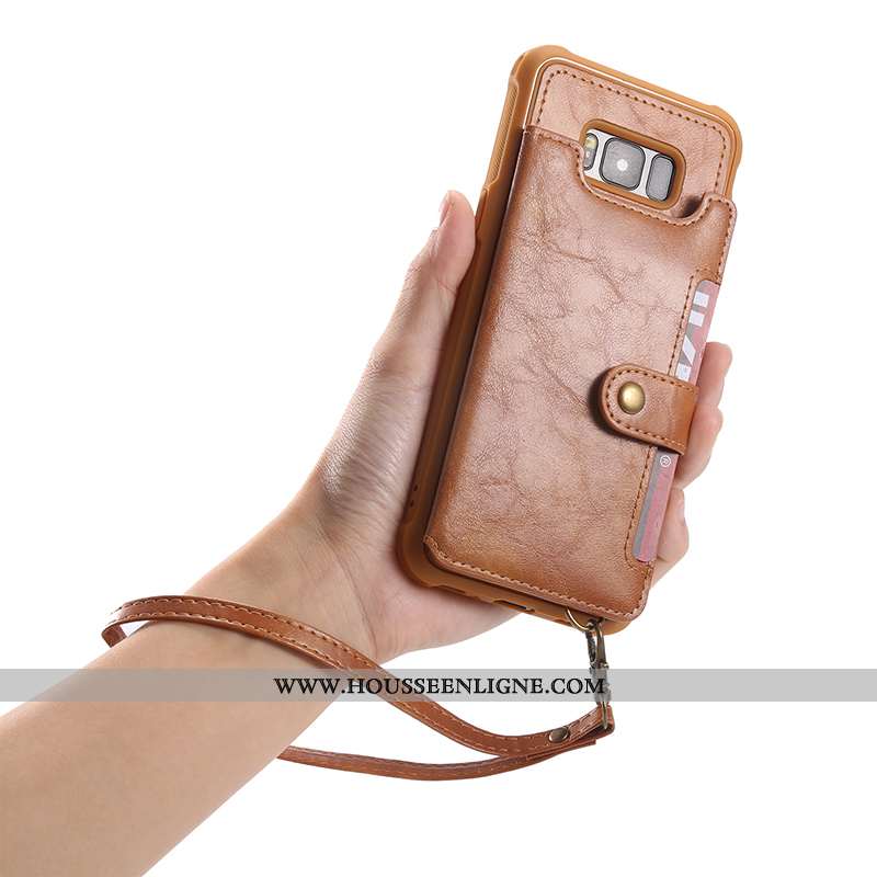 Housse Samsung Galaxy S8 Ornements Suspendus Portefeuille Cuir Étui Téléphone Portable Étoile Coque 