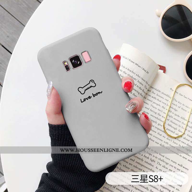 Housse Samsung Galaxy S8+ Personnalité Créatif Chiens Charmant Net Rouge Silicone Tendance Bleu