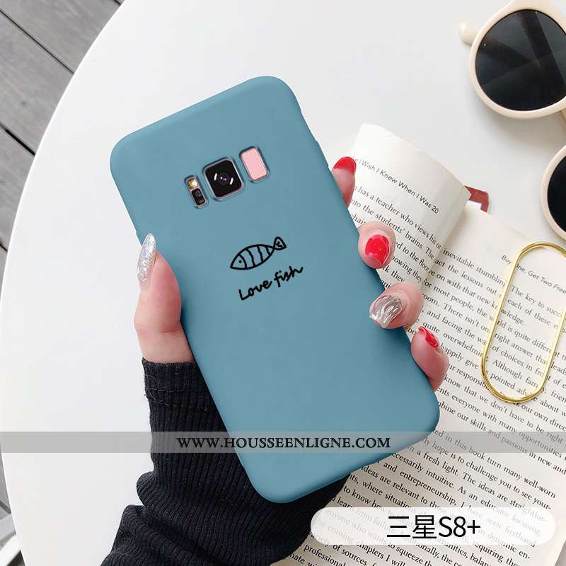 Housse Samsung Galaxy S8+ Personnalité Créatif Chiens Charmant Net Rouge Silicone Tendance Bleu