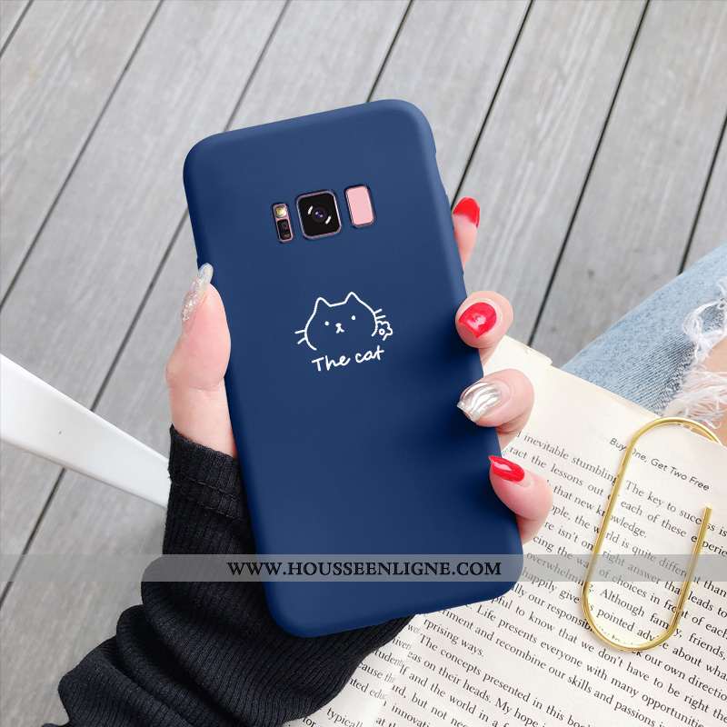 Housse Samsung Galaxy S8+ Personnalité Créatif Chiens Charmant Net Rouge Silicone Tendance Bleu