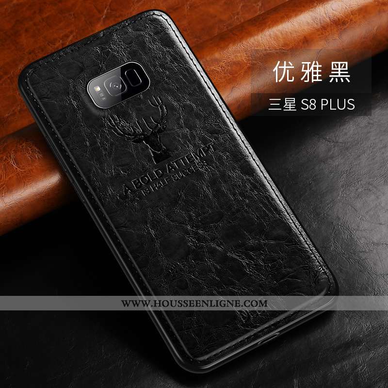 Housse Samsung Galaxy S8+ Personnalité Créatif Mode Protection Étoile Modèle Fleurie Ultra Marron