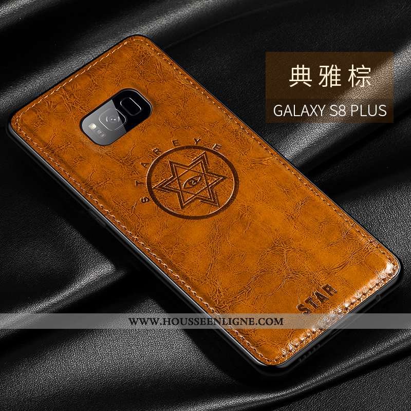 Housse Samsung Galaxy S8+ Personnalité Créatif Mode Protection Étoile Modèle Fleurie Ultra Marron