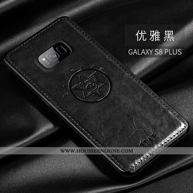 Housse Samsung Galaxy S8+ Personnalité Créatif Mode Protection Étoile Modèle Fleurie Ultra Marron