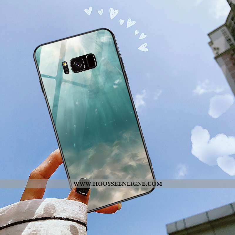 Housse Samsung Galaxy S8 Protection Verre Personnalité Tout Compris Étoile Dessin Animé Étui Rose
