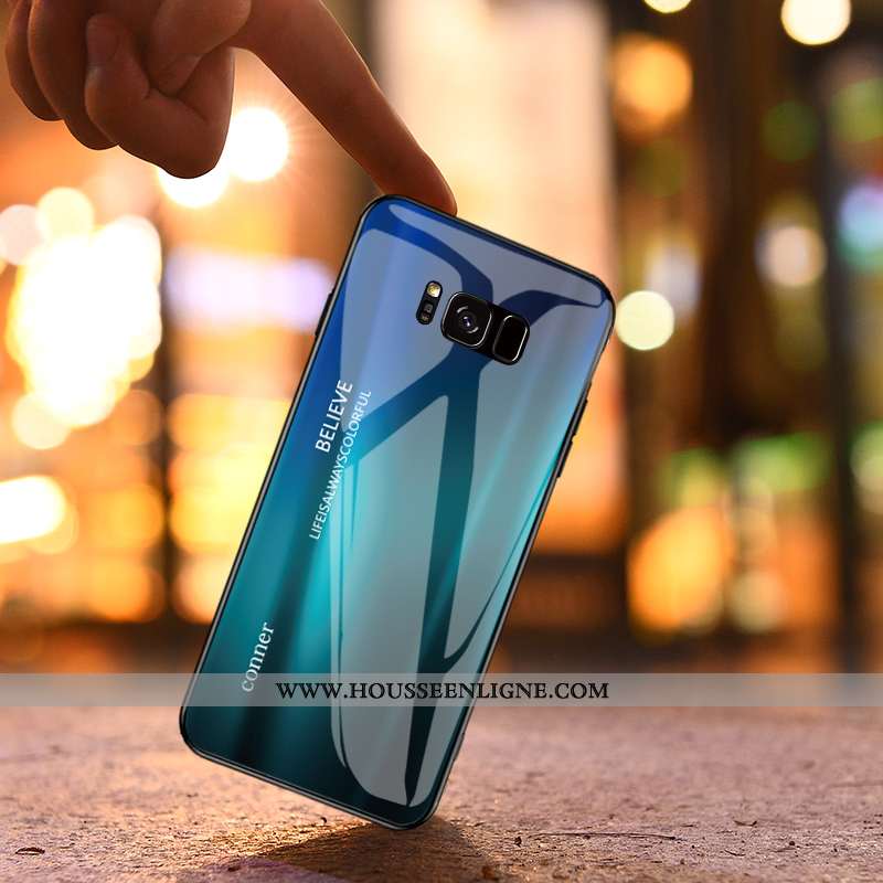 Housse Samsung Galaxy S8 Protection Verre Personnalité Tout Compris Étoile Dessin Animé Étui Rose