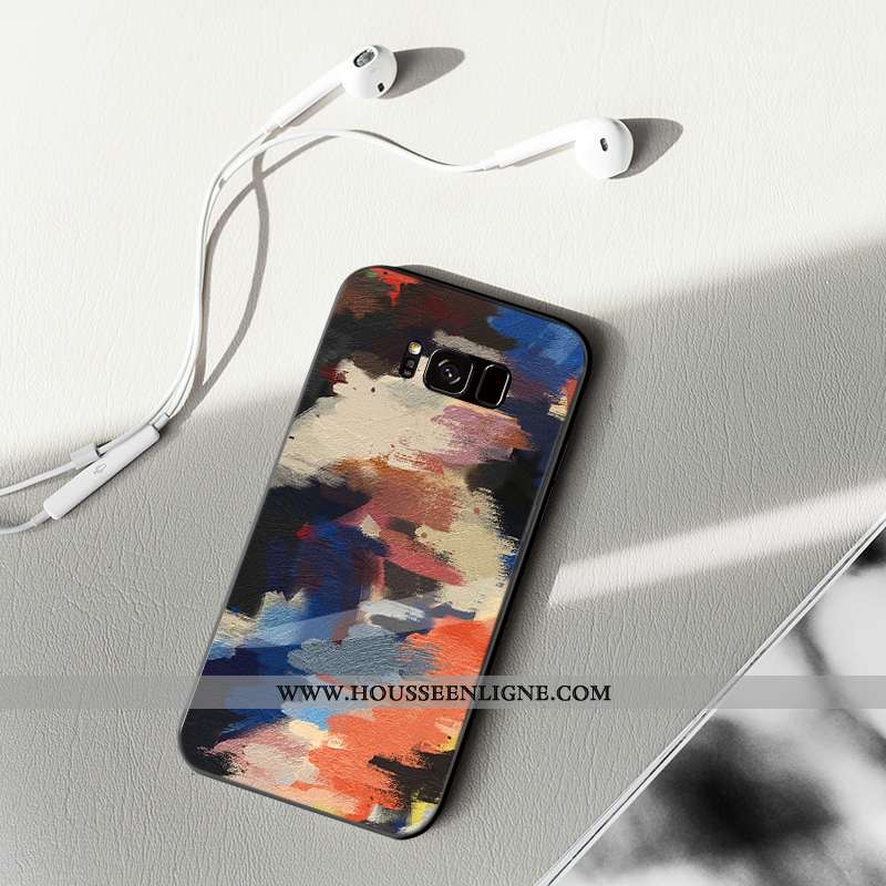 Housse Samsung Galaxy S8 Protection Verre Personnalité Tout Compris Étoile Dessin Animé Étui Rose