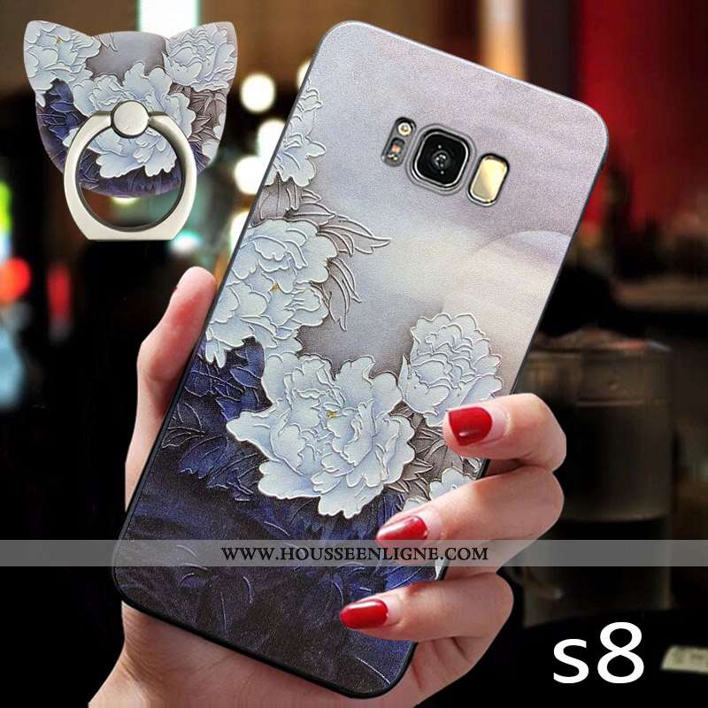 Housse Samsung Galaxy S8 Tendance Légère Bleu Luxe Nouveau Créatif Téléphone Portable