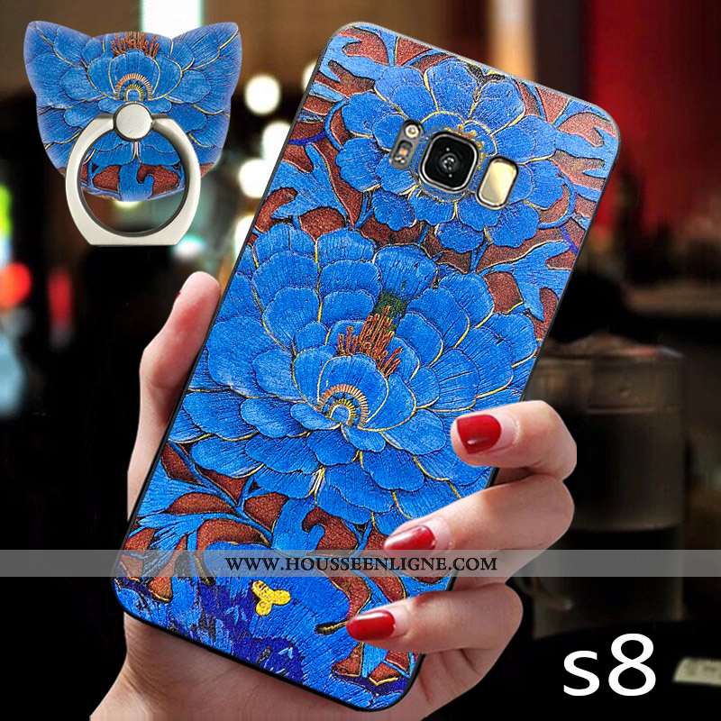 Housse Samsung Galaxy S8 Tendance Légère Bleu Luxe Nouveau Créatif Téléphone Portable