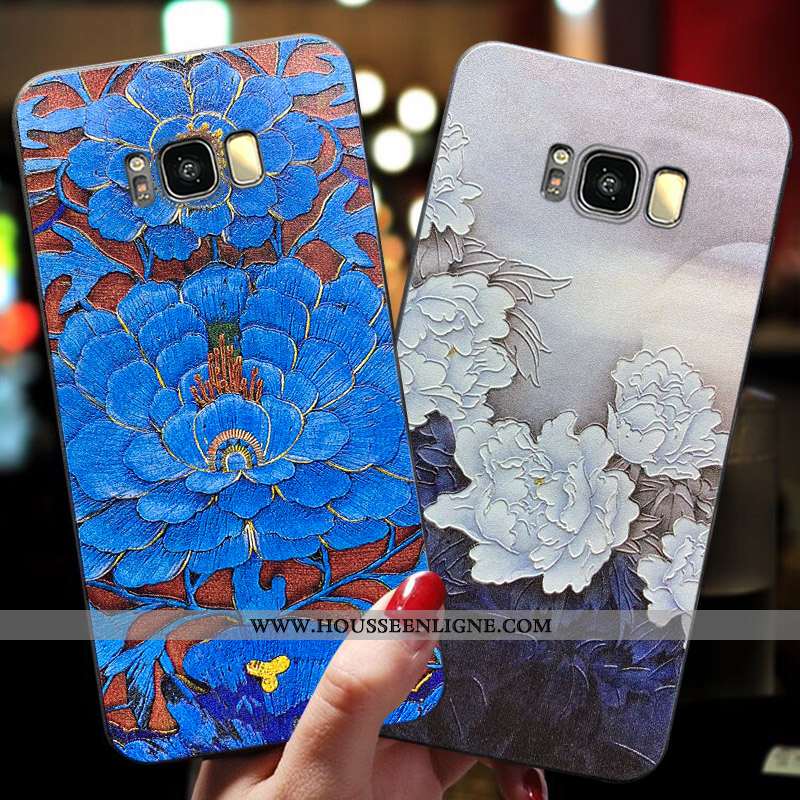 Housse Samsung Galaxy S8 Tendance Légère Bleu Luxe Nouveau Créatif Téléphone Portable