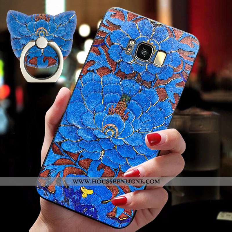 Housse Samsung Galaxy S8 Tendance Légère Bleu Luxe Nouveau Créatif Téléphone Portable