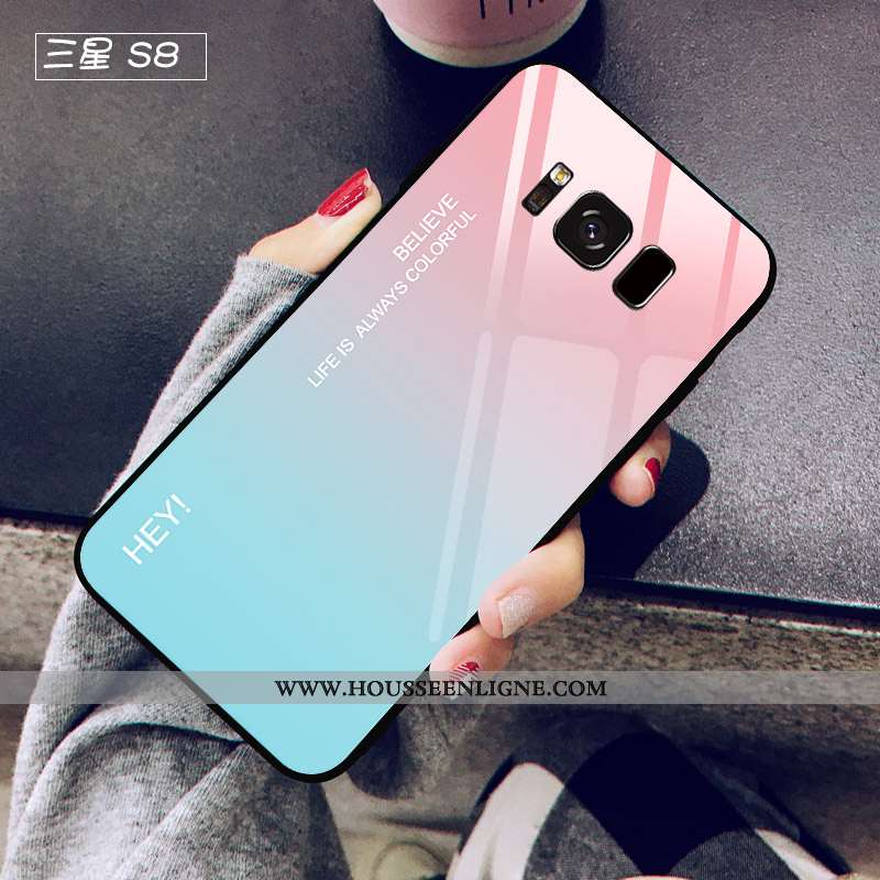 Housse Samsung Galaxy S8 Verre Personnalité Protection Téléphone Portable Étui Tendance Tout Compris
