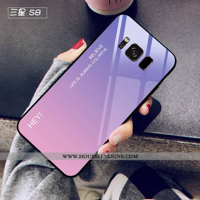 Housse Samsung Galaxy S8 Verre Personnalité Protection Téléphone Portable Étui Tendance Tout Compris