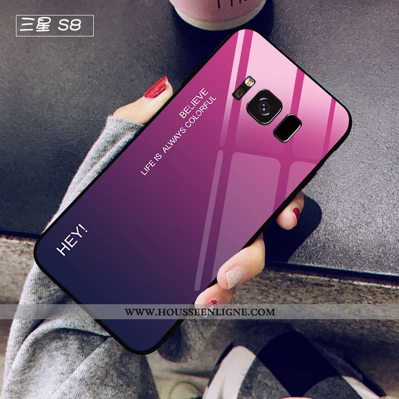 Housse Samsung Galaxy S8 Verre Personnalité Protection Téléphone Portable Étui Tendance Tout Compris