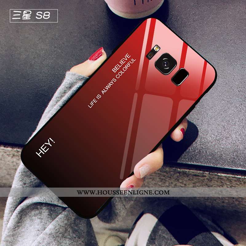 Housse Samsung Galaxy S8 Verre Personnalité Protection Téléphone Portable Étui Tendance Tout Compris