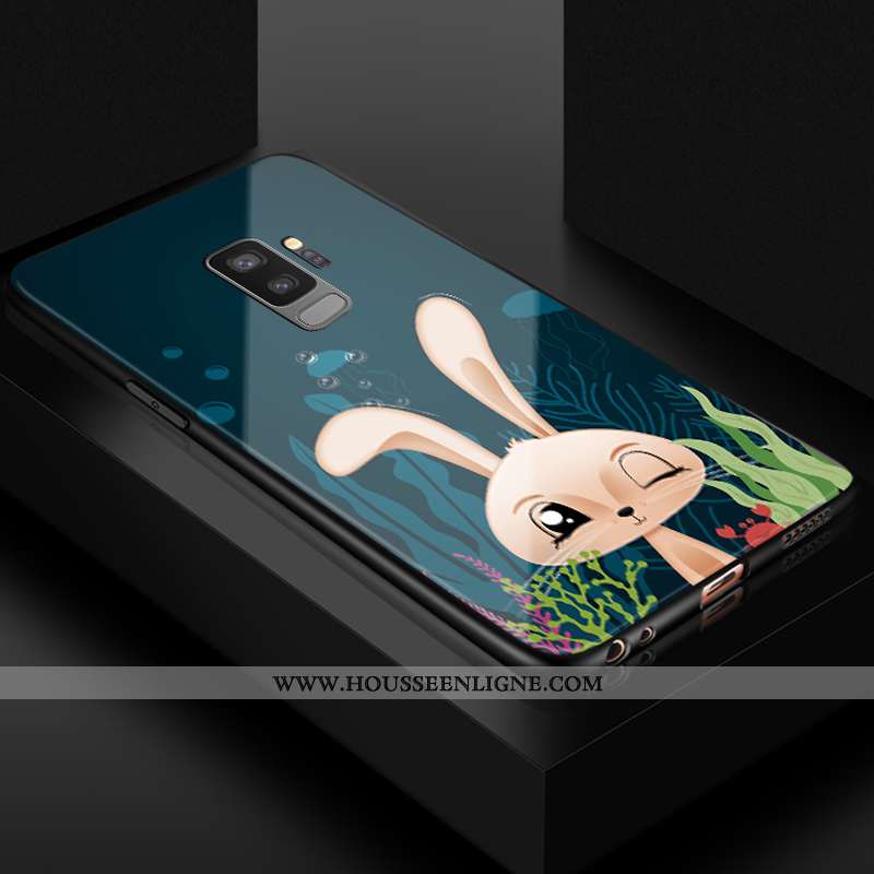 Housse Samsung Galaxy S9+ Charmant Fluide Doux Incassable Protection Téléphone Portable Vert Silicon