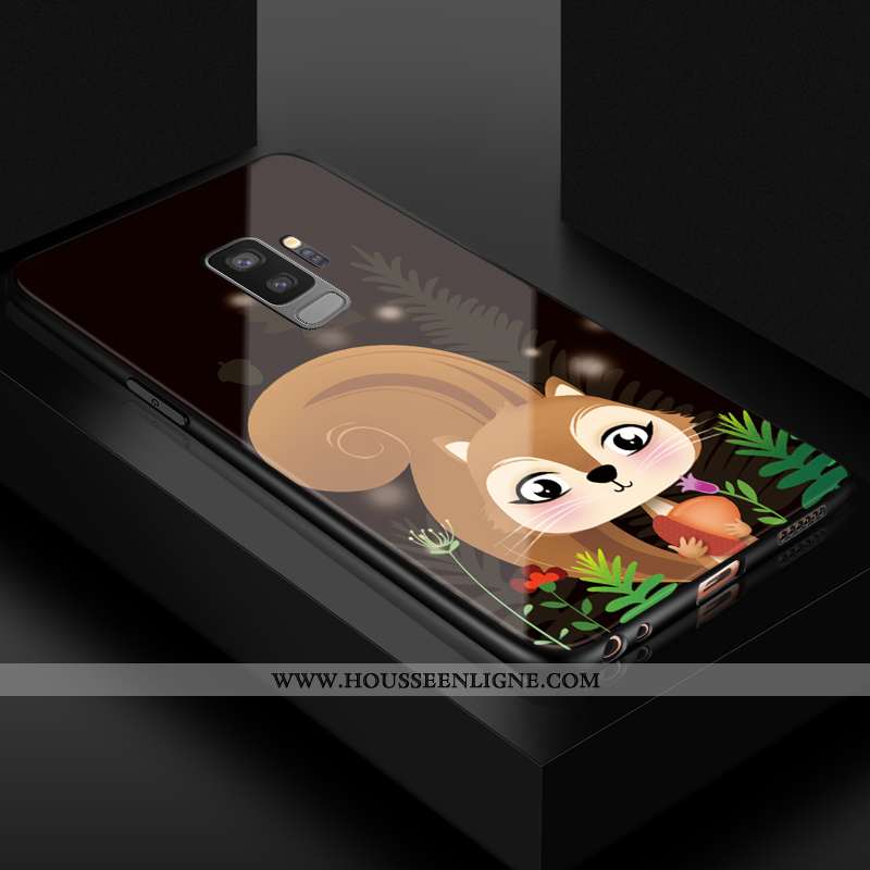 Housse Samsung Galaxy S9+ Charmant Fluide Doux Incassable Protection Téléphone Portable Vert Silicon