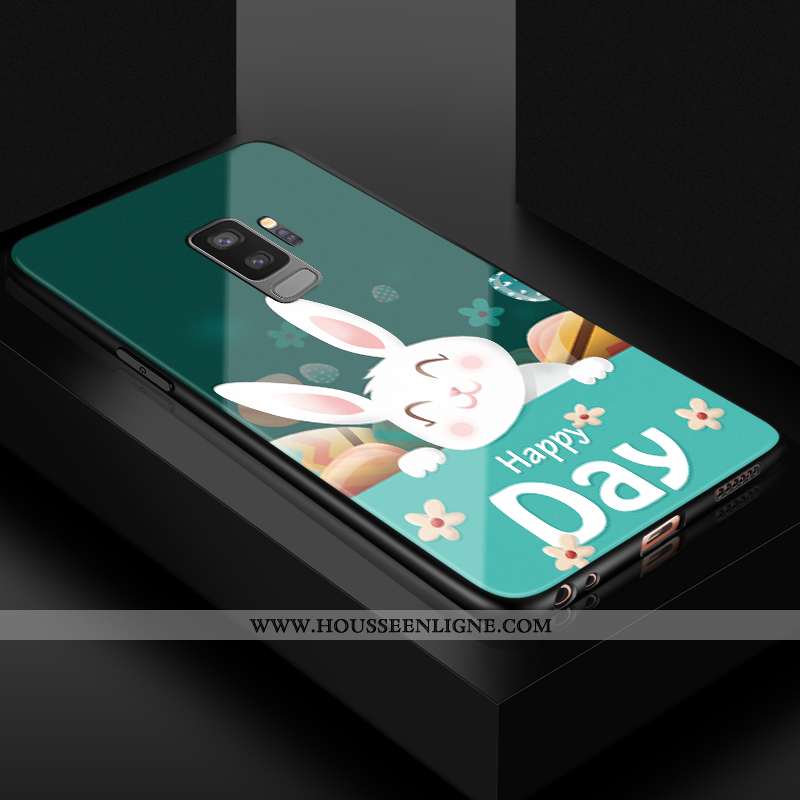 Housse Samsung Galaxy S9+ Charmant Fluide Doux Incassable Protection Téléphone Portable Vert Silicon