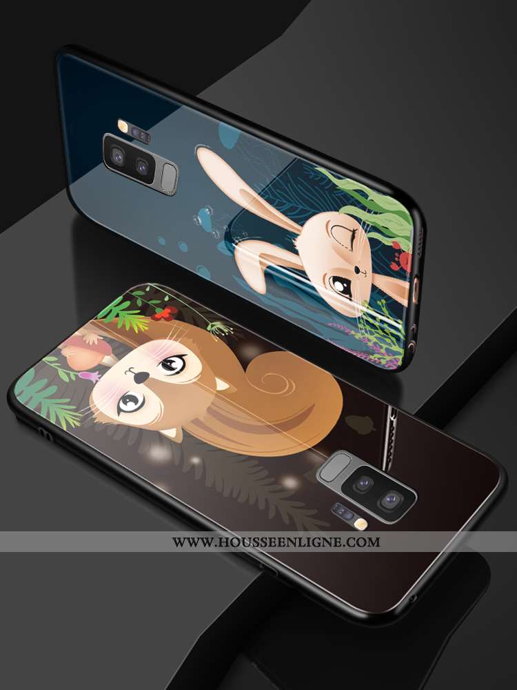 Housse Samsung Galaxy S9+ Charmant Fluide Doux Incassable Protection Téléphone Portable Vert Silicon