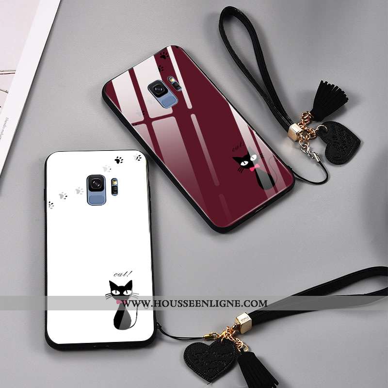 Housse Samsung Galaxy S9 Charmant Tendance Dessin Animé Tout Compris Amoureux Personnalité Rouge