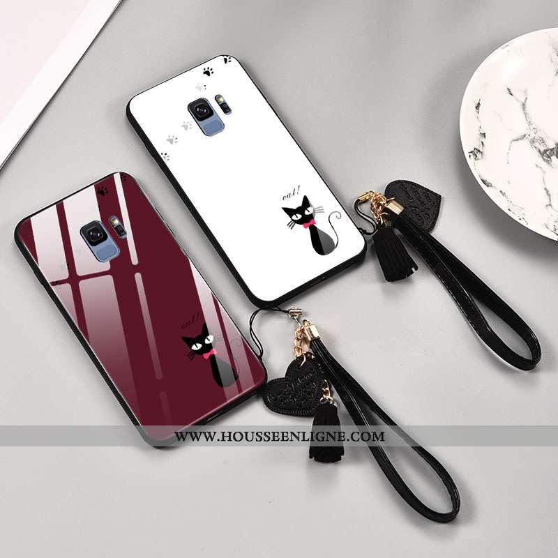 Housse Samsung Galaxy S9 Charmant Tendance Dessin Animé Tout Compris Amoureux Personnalité Rouge
