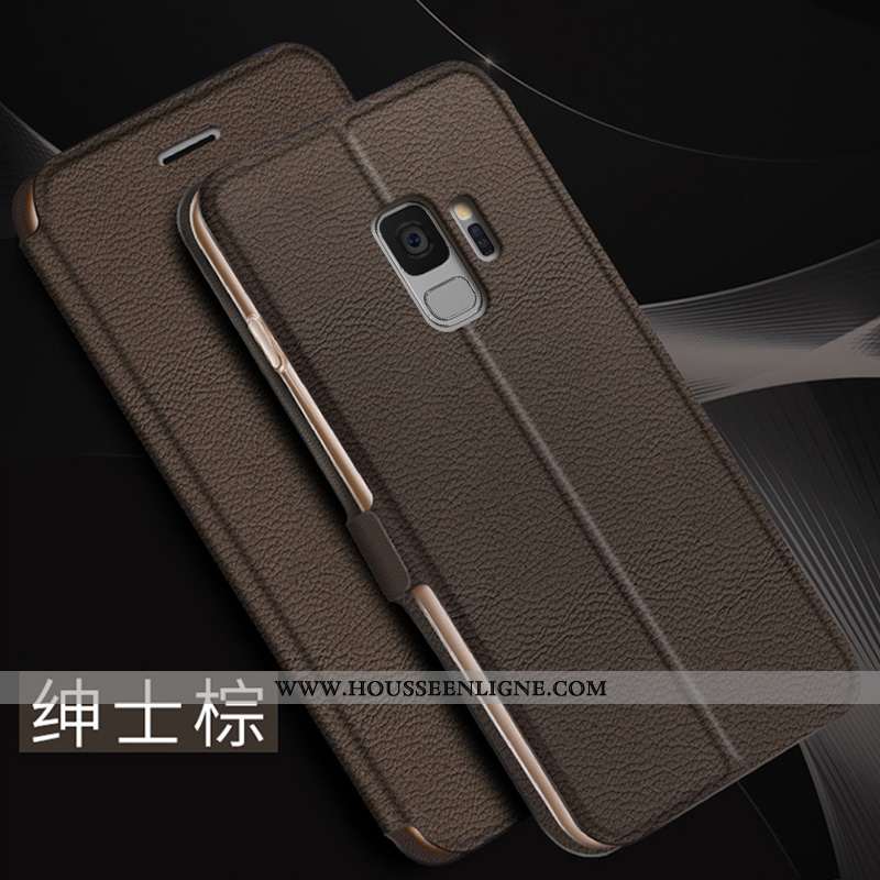 Housse Samsung Galaxy S9 Créatif Cuir Coque Étoile Personnalité Incassable Téléphone Portable Rose