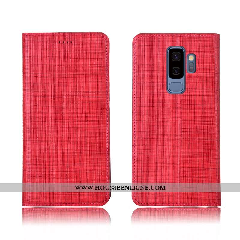 Housse Samsung Galaxy S9+ Cuir Véritable Cuir Protection Tout Compris Coque Téléphone Portable Fluid