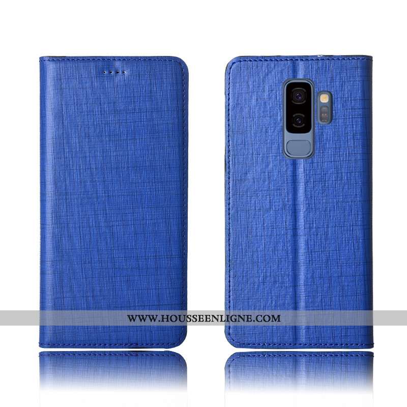 Housse Samsung Galaxy S9+ Cuir Véritable Cuir Protection Tout Compris Coque Téléphone Portable Fluid