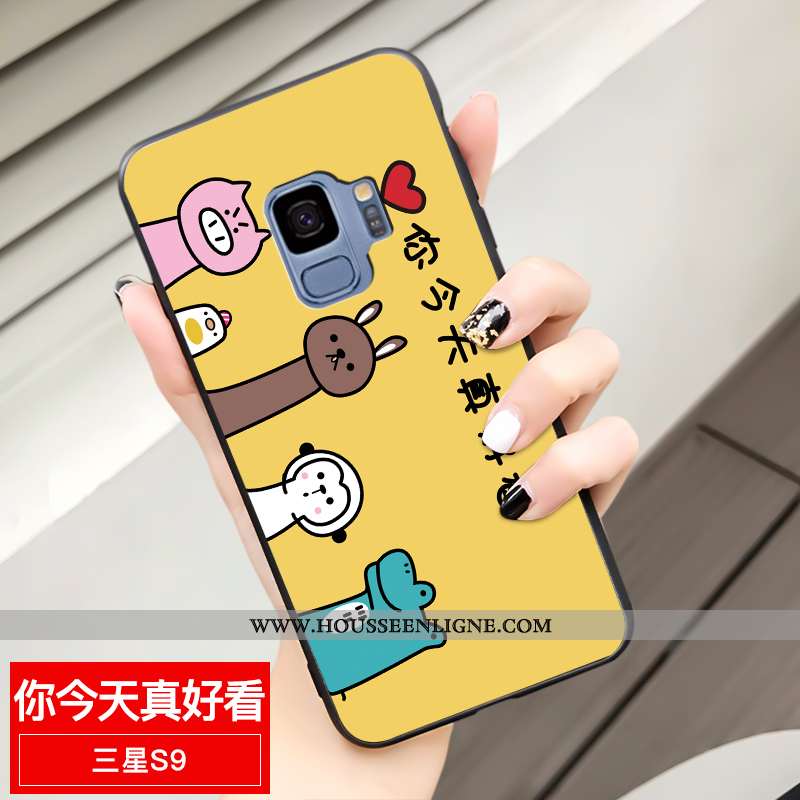 Housse Samsung Galaxy S9 Fluide Doux Mode Étoile Protection Charmant Téléphone Portable Délavé En Da