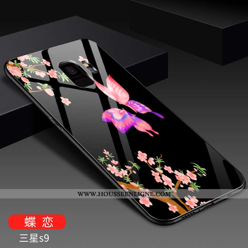 Housse Samsung Galaxy S9 Fluide Doux Mode Étui Miroir Tendance Nouveau Délavé En Daim Rose