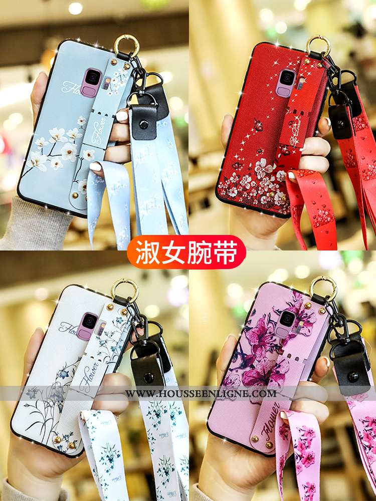 Housse Samsung Galaxy S9 Fluide Doux Silicone Ultra Tendance Étoile Incassable Créatif Rose