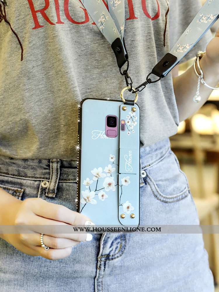 Housse Samsung Galaxy S9 Fluide Doux Silicone Ultra Tendance Étoile Incassable Créatif Rose