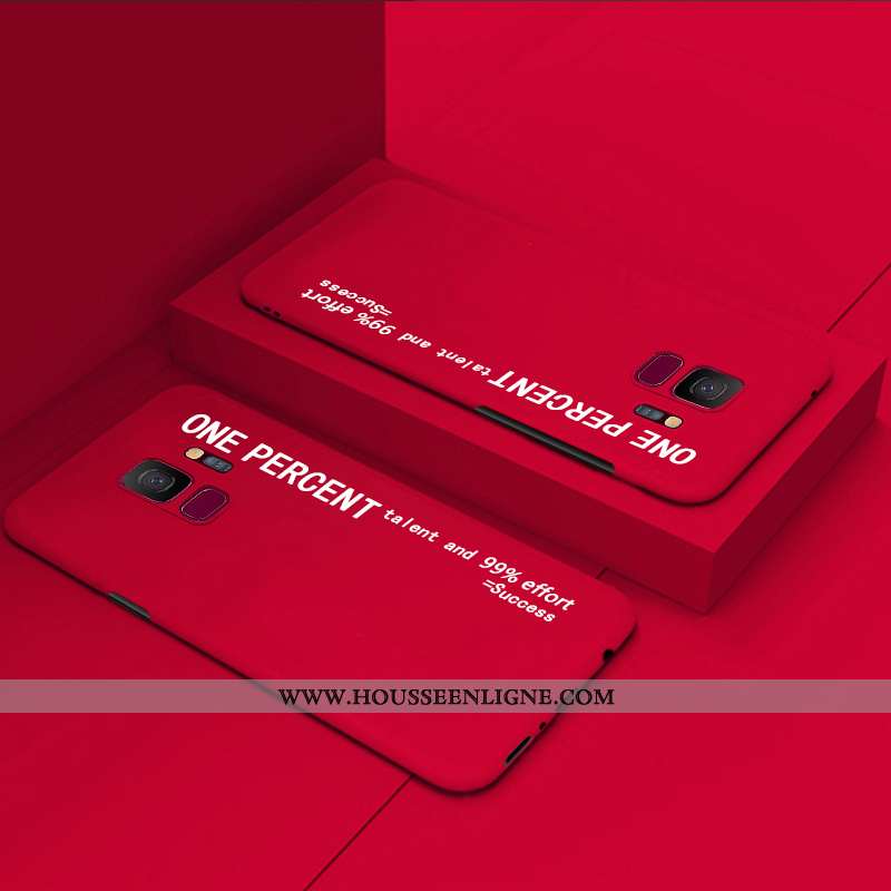Housse Samsung Galaxy S9 Légère Délavé En Daim Rouge Étoile Ultra Difficile Personnalité