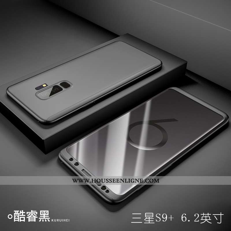 Housse Samsung Galaxy S9+ Légère Protection Incassable Difficile Noir Rouge Tout Compris