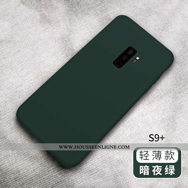 Housse Samsung Galaxy S9+ Protection Créatif Étui Tout Compris Téléphone Portable Vert Étoile Verte