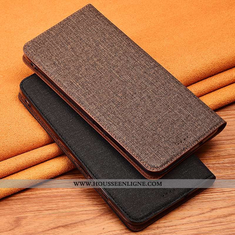 Housse Samsung Galaxy S9+ Protection Cuir Coque Bleu Lin Étui Incassable