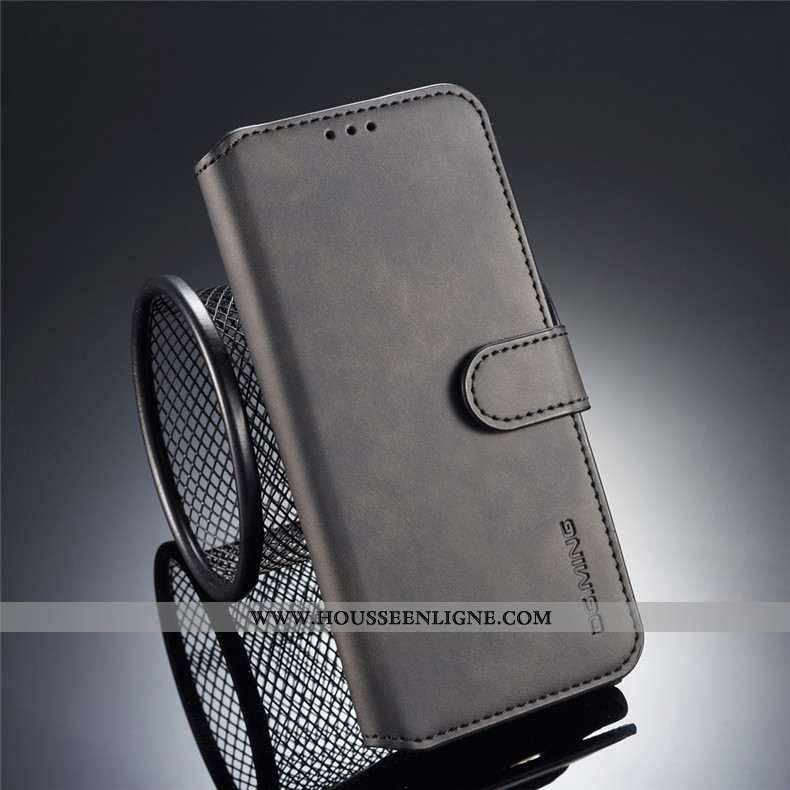 Housse Samsung Galaxy S9+ Protection Cuir Incassable Gris Coque Étoile Business