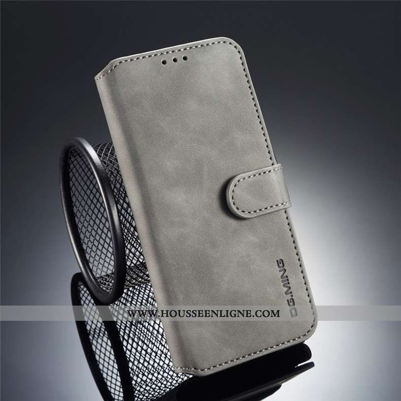 Housse Samsung Galaxy S9+ Protection Cuir Incassable Gris Coque Étoile Business