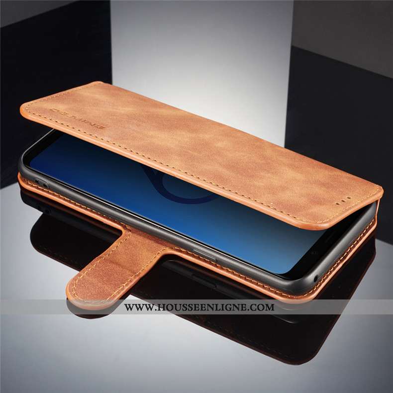Housse Samsung Galaxy S9+ Protection Cuir Incassable Gris Coque Étoile Business