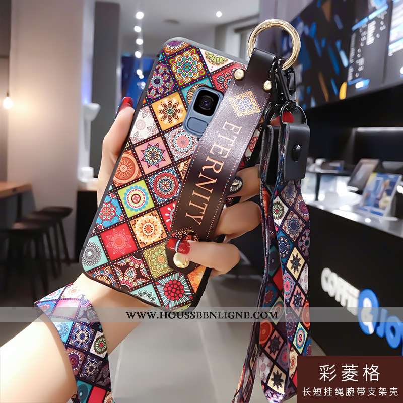 Housse Samsung Galaxy S9 Protection Ornements Suspendus Téléphone Portable Coque Incassable Étui Cré