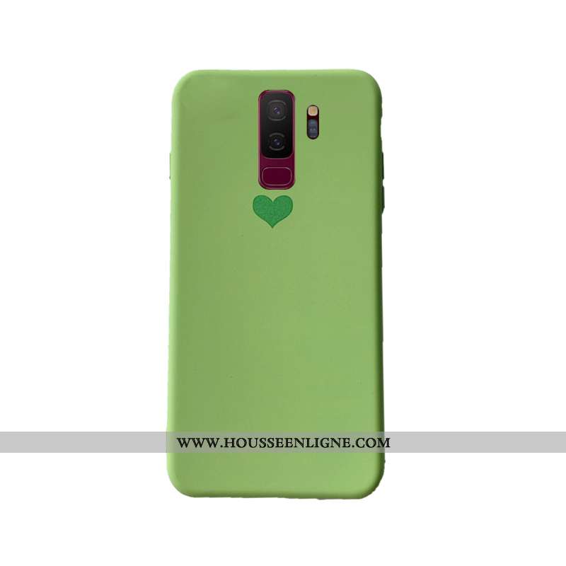 Housse Samsung Galaxy S9+ Protection Tendance Coque Orange Silicone Amour Fluide Doux