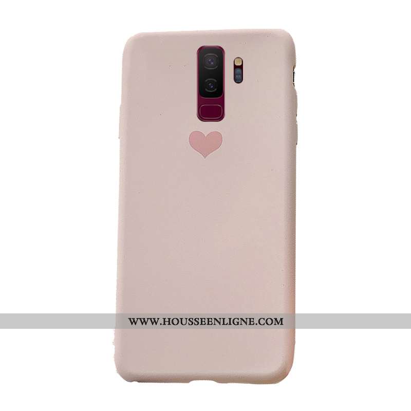 Housse Samsung Galaxy S9+ Protection Tendance Coque Orange Silicone Amour Fluide Doux