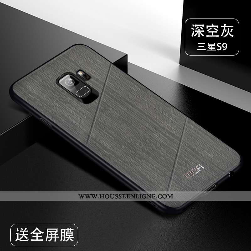 Housse Samsung Galaxy S9 Protection Tendance Téléphone Portable Bordure Étui Étoile Fluide Doux Gris