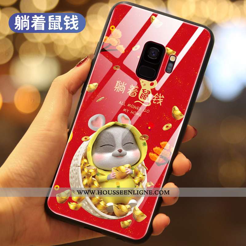 Housse Samsung Galaxy S9 Protection Verre Téléphone Portable Richesse Noir Nouveau Étui