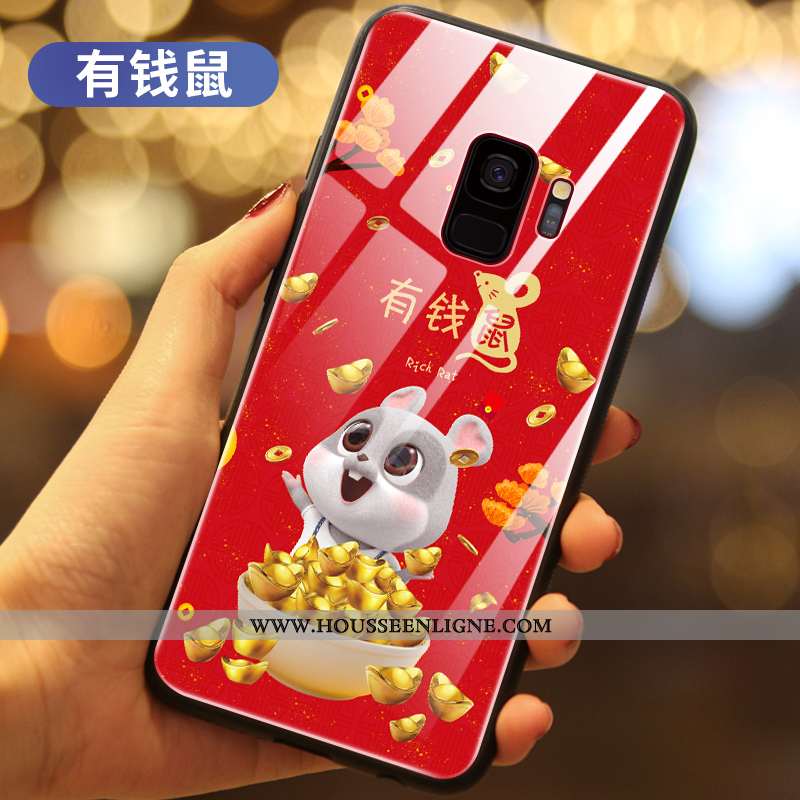 Housse Samsung Galaxy S9 Protection Verre Téléphone Portable Richesse Noir Nouveau Étui