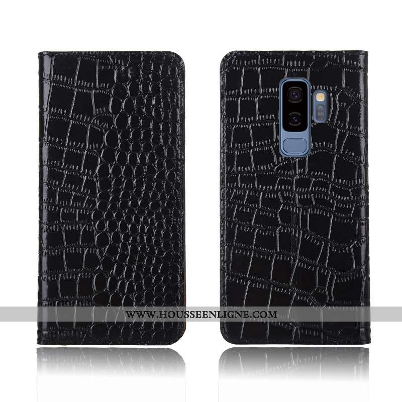 Housse Samsung Galaxy S9+ Silicone Protection Étui Tout Compris Nouveau Cuir Véritable Coque Marron