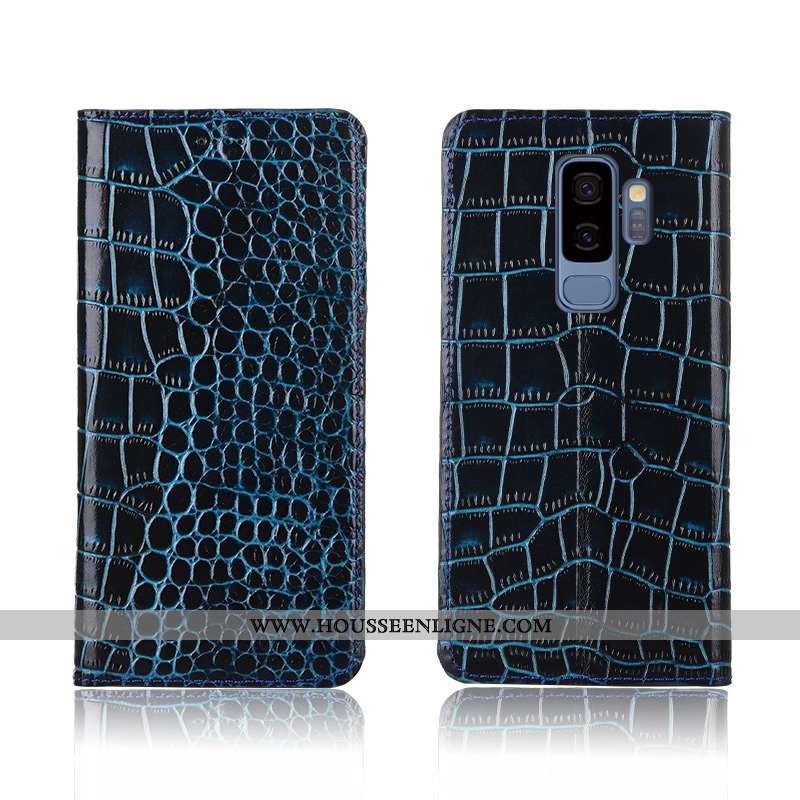 Housse Samsung Galaxy S9+ Silicone Protection Étui Tout Compris Nouveau Cuir Véritable Coque Marron