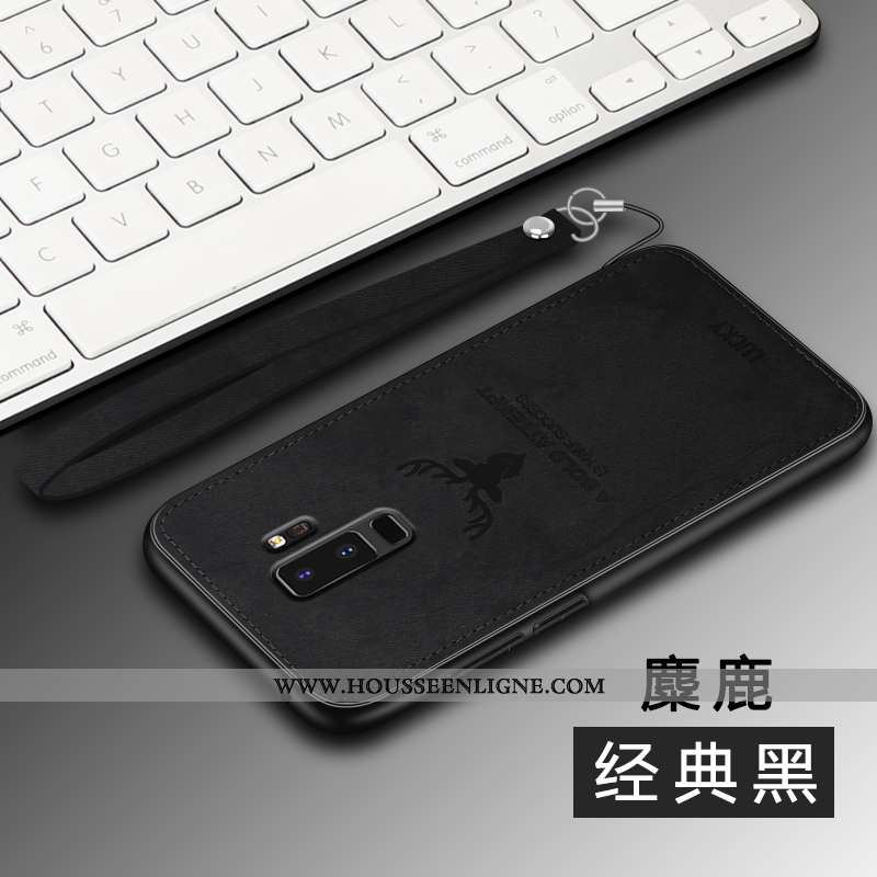 Housse Samsung Galaxy S9+ Tendance Légère Gris Coque Net Rouge Étui Téléphone Portable
