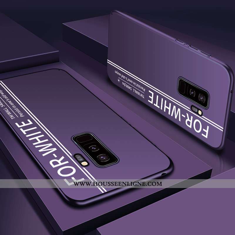Housse Samsung Galaxy S9+ Tendance Légère Pu Incassable Tout Compris Bleu Étui