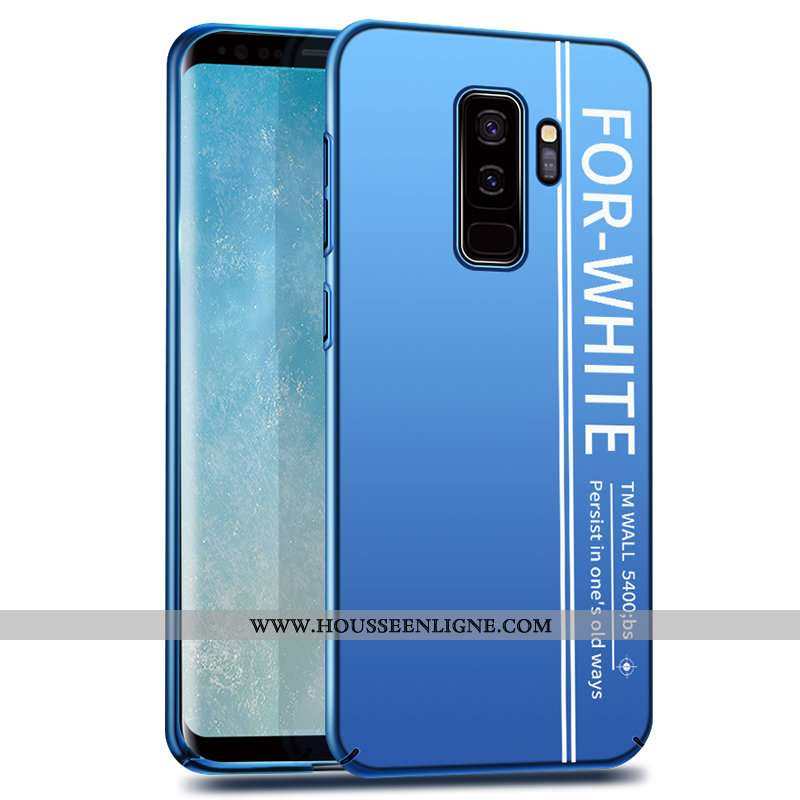 Housse Samsung Galaxy S9+ Tendance Légère Pu Incassable Tout Compris Bleu Étui