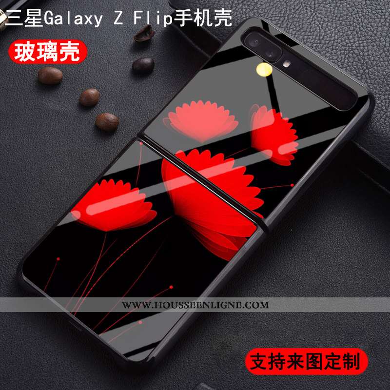 Housse Samsung Z Flip Personnalité Tendance Modèle Verre Coque Étoile Téléphone Portable Blanche